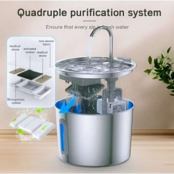 Rubeku Pet Water Fountain Stainless Steel 2.2L